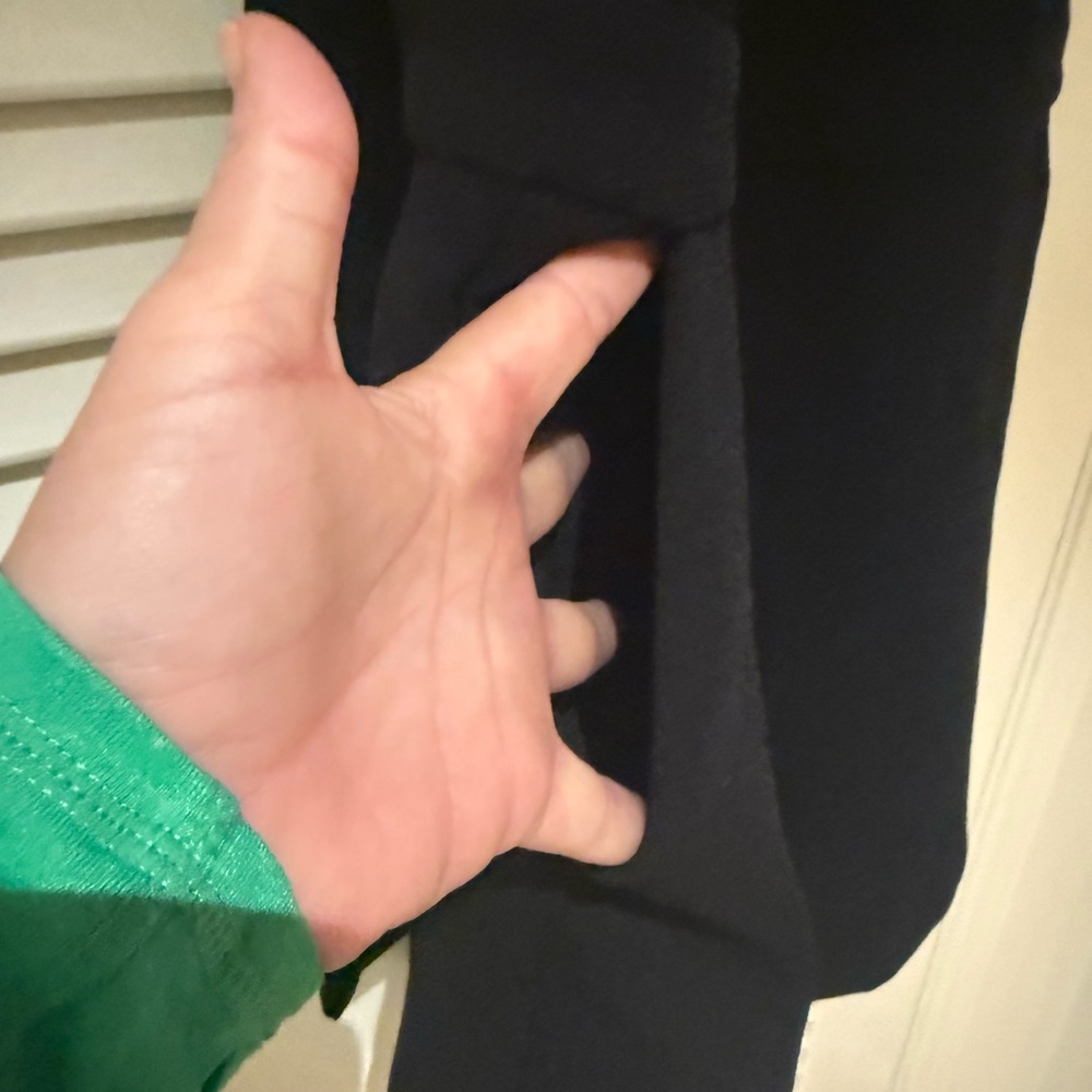 Do + Be black ruffle neck romper. Size medium. Pockets! - Picture 3 of 7